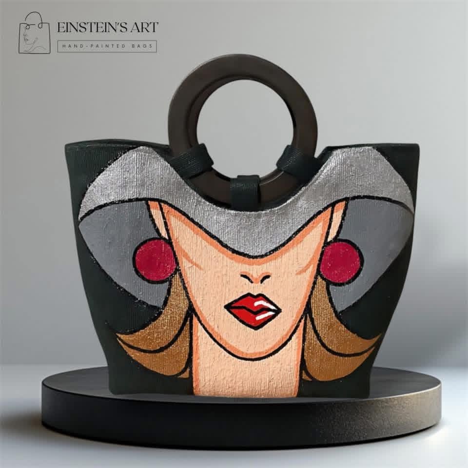 Custom hand-painted bags by Einstein's Art